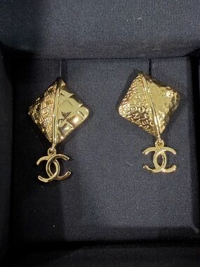 Chanel gold earrings